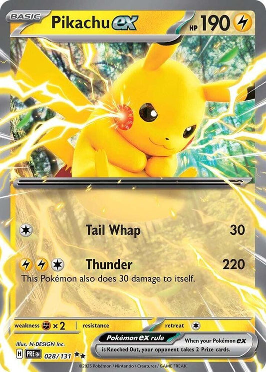 Pokemon Pikachu ex 28/131 Prismatic Evolutions