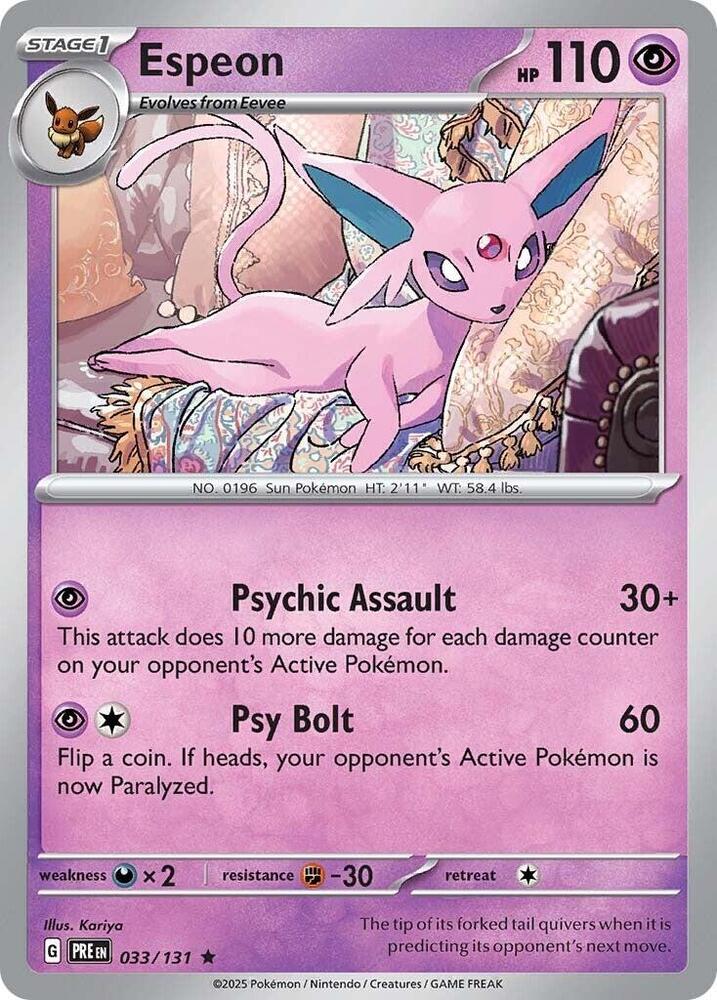 Pokemon Espeon 33/131 Prismatic Evolutions