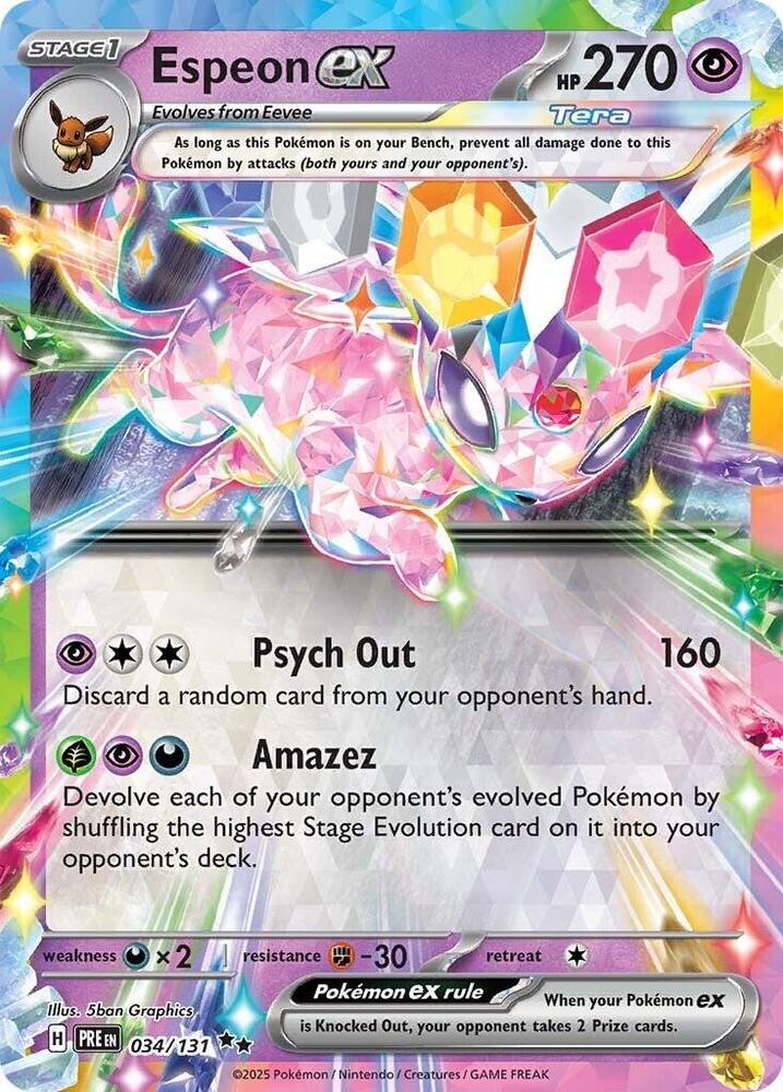 Pokemon Espeon ex 34/131 Prismatic Evolutions