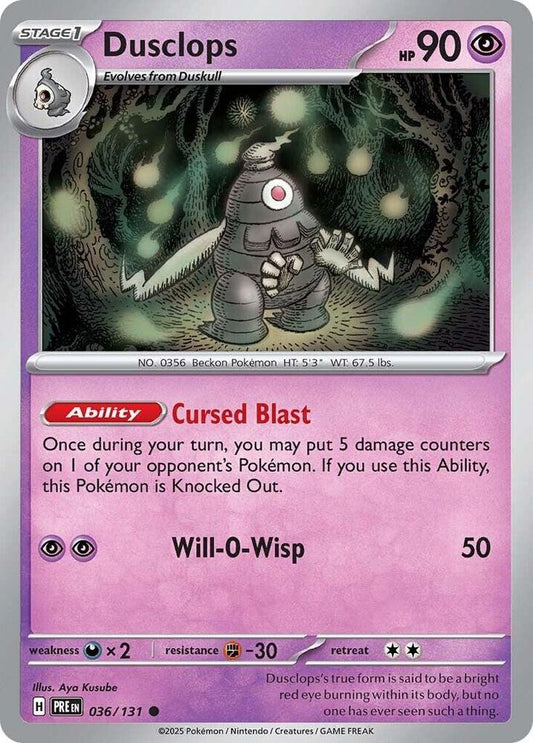 Pokemon Dusclops 36/131 Prismatic Evolutions
