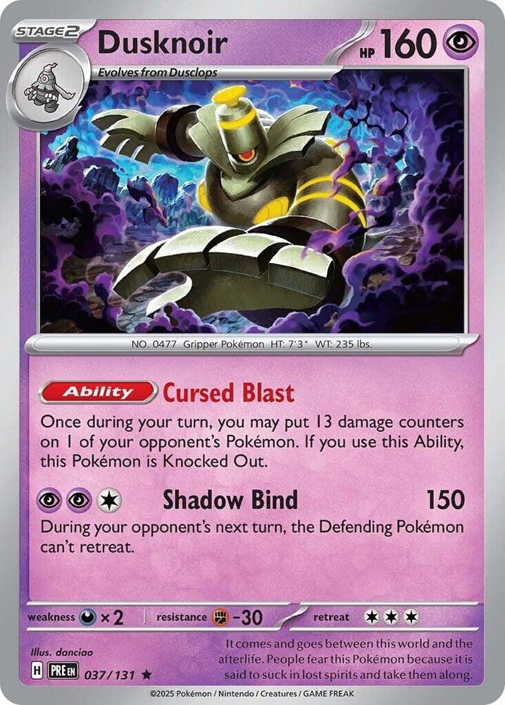 Pokemon Dusknoir 37/131 Prismatic Evolutions