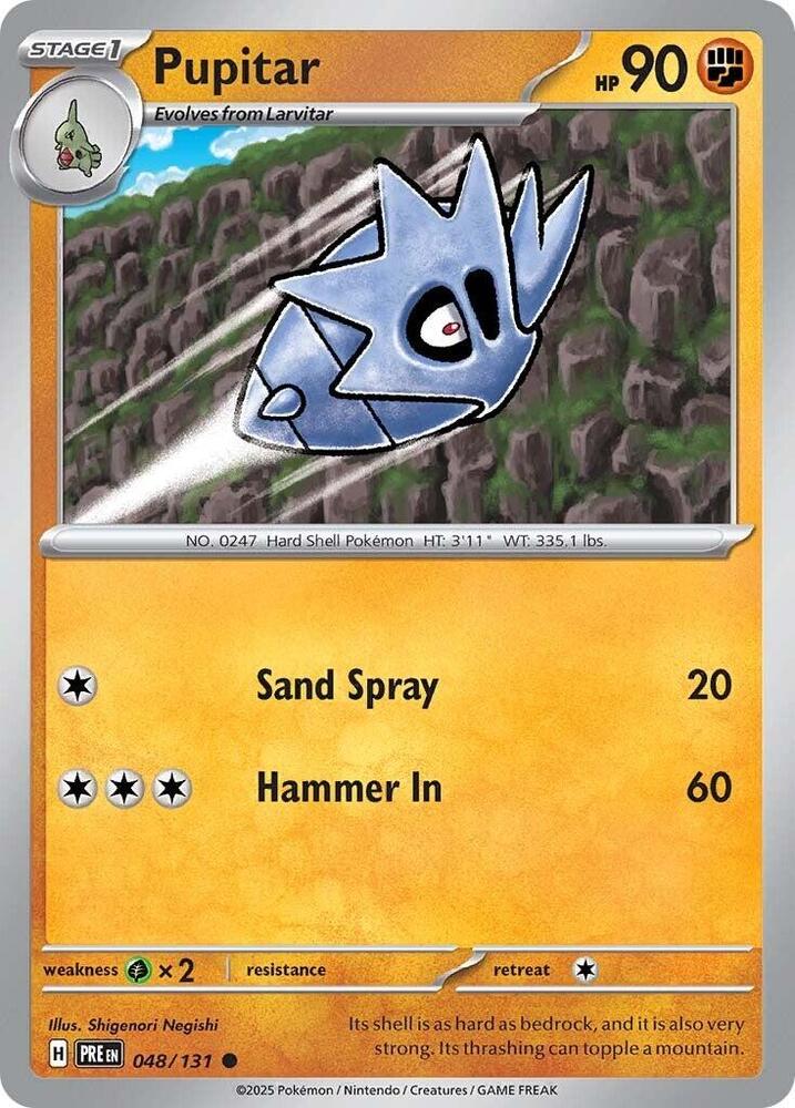 Pokemon Pupitar 48/131 Prismatic Evolutions
