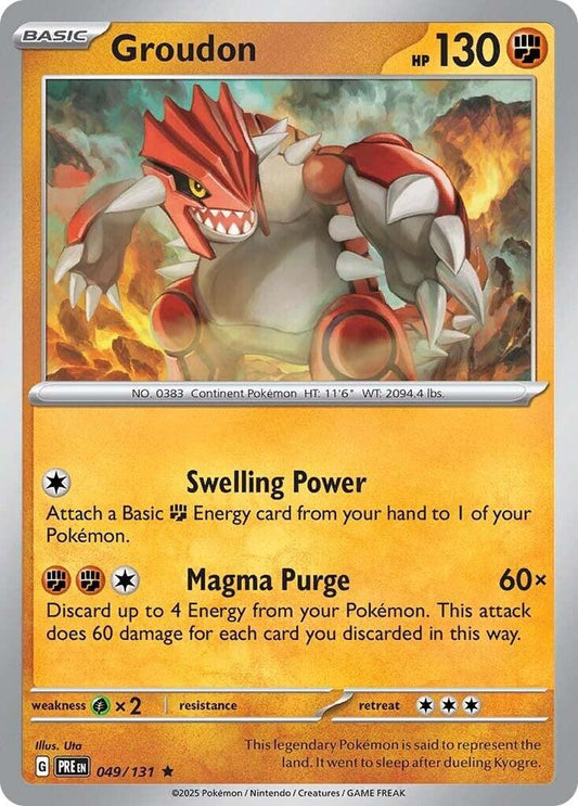 Pokemon Groudon 49/131 Prismatic Evolutions