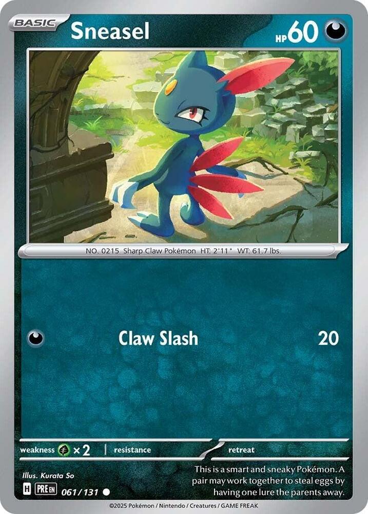 Pokemon Sneasel 61/131 Prismatic Evolutions
