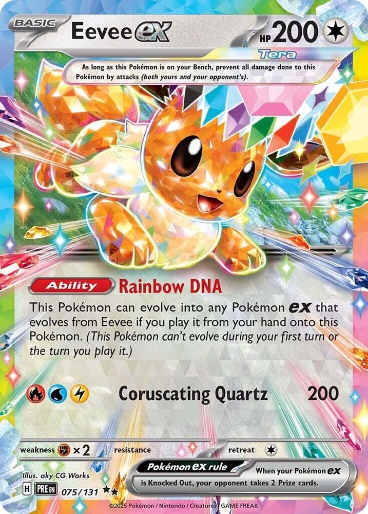 Pokemon Eevee ex 75/131 Prismatic Evolutions