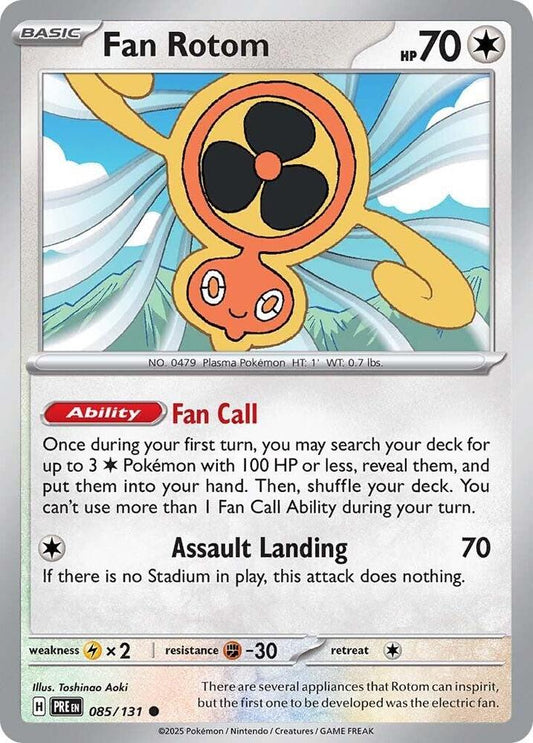 Pokemon Fan Rotom 85/131 Prismatic Evolutions