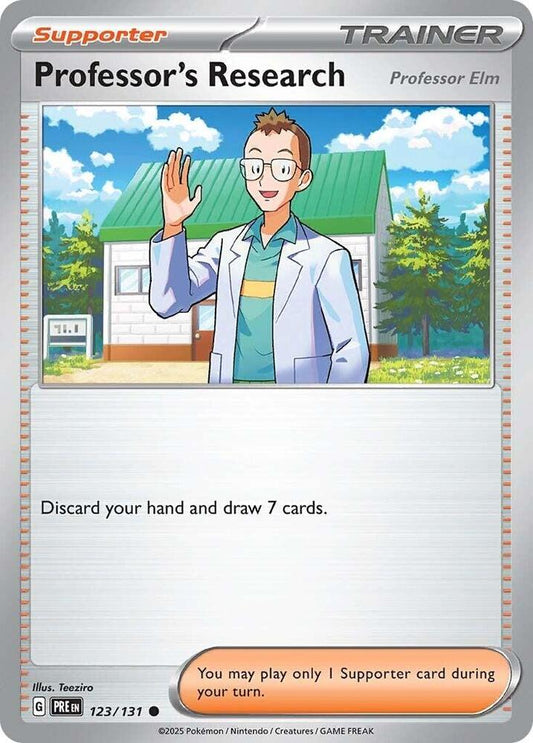 Pokemon Professor's Research Professor Elm 123/131 Prismatic Evolutions