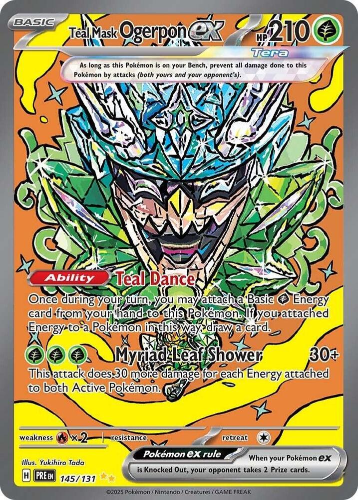 Pokemon Teal Mask Ogerpon ex 145/131 Prismatic Evolutions