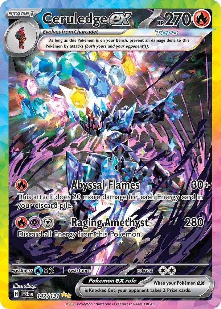 Pokemon Ceruledge ex 147/131 Prismatic Evolutions