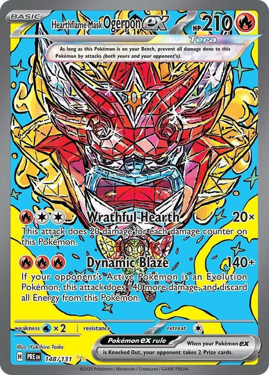 Pokemon Hearthflame Mask Ogerpon ex 148/131 Prismatic Evolutions