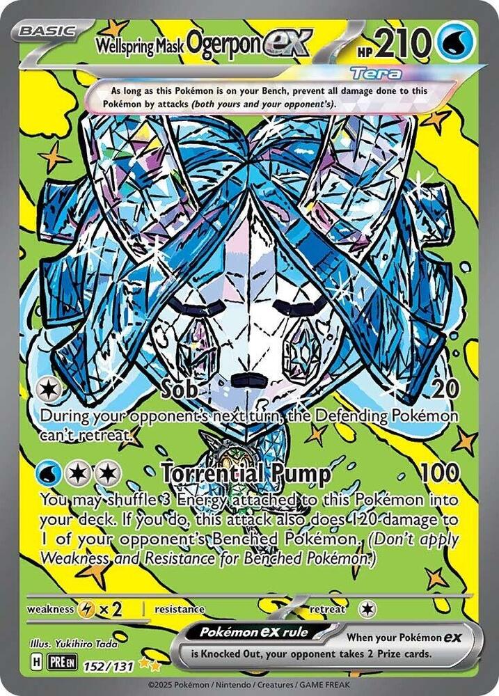Pokemon Wellspring Mask Ogerpon ex 152/131 Prismatic Evolutions