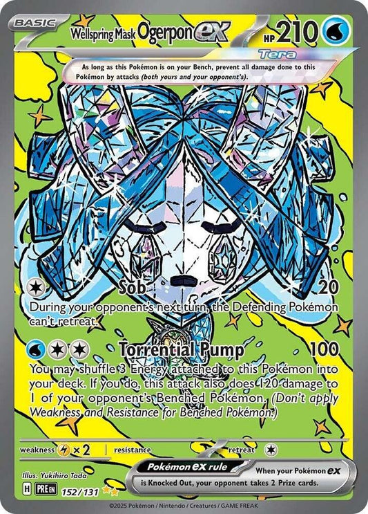 Pokemon Wellspring Mask Ogerpon ex 152/131 Prismatic Evolutions