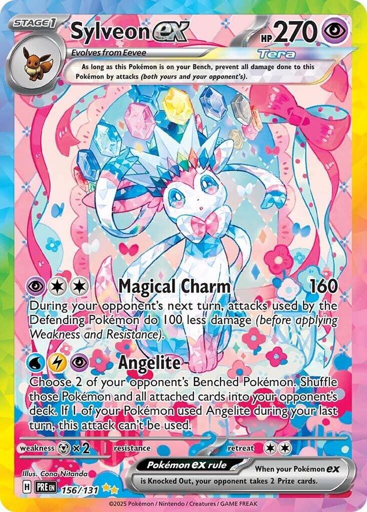Pokemon Sylveon ex 156/131 Prismatic Evolutions