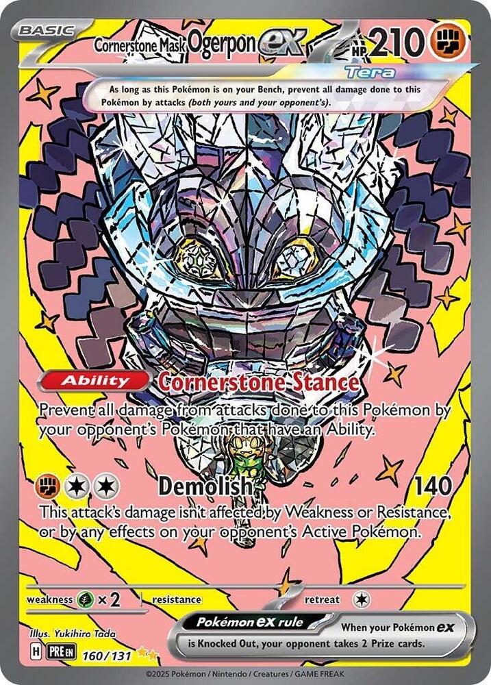 Pokemon Cornerstone Mask Ogerpon ex 160/131 Prismatic Evolutions
