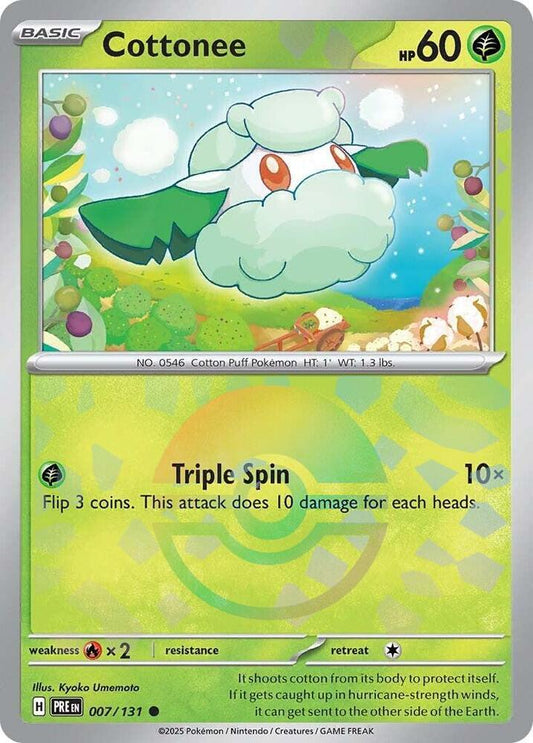 Pokemon Cottonee (Poké Ball) 7/131 Prismatic Evolutions