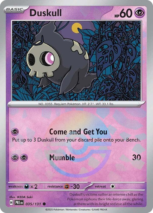 Pokemon Duskull (Poké Ball) 35/131 Prismatic Evolutions