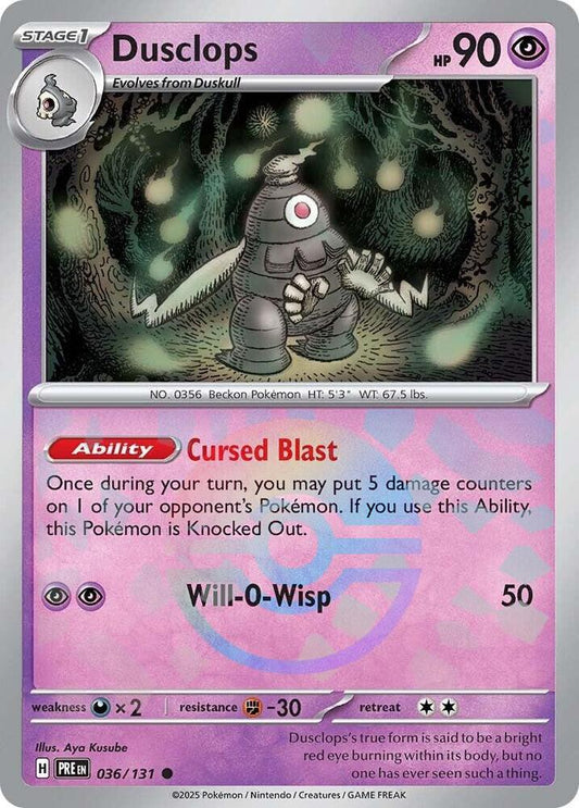 Pokemon Dusclops (Poké Ball) 36/131 Prismatic Evolutions