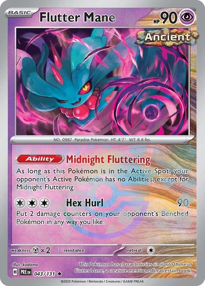 Pokemon Flutter Mane (Poké Ball) 43/131 Prismatic Evolutions
