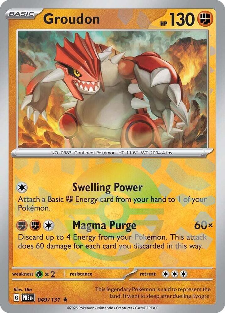 Pokemon Groudon (Poké Ball) 49/131 Prismatic Evolutions