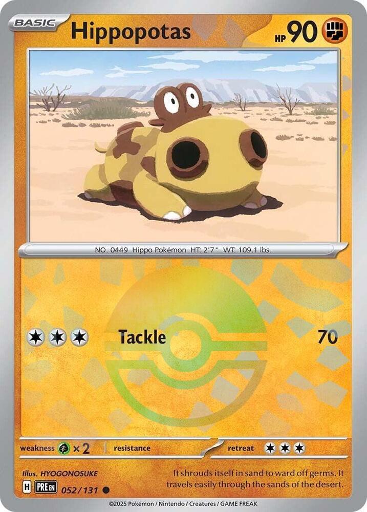 Pokemon Hippopotas (Poké Ball) 52/131 Prismatic Evolutions
