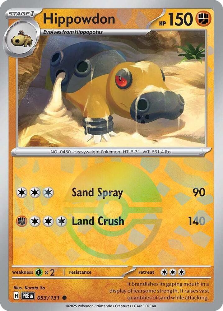 Pokemon Hippowdon (Poké Ball) 53/131 Prismatic Evolutions