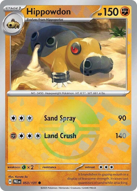 Pokemon Hippowdon (Poké Ball) 53/131 Prismatic Evolutions