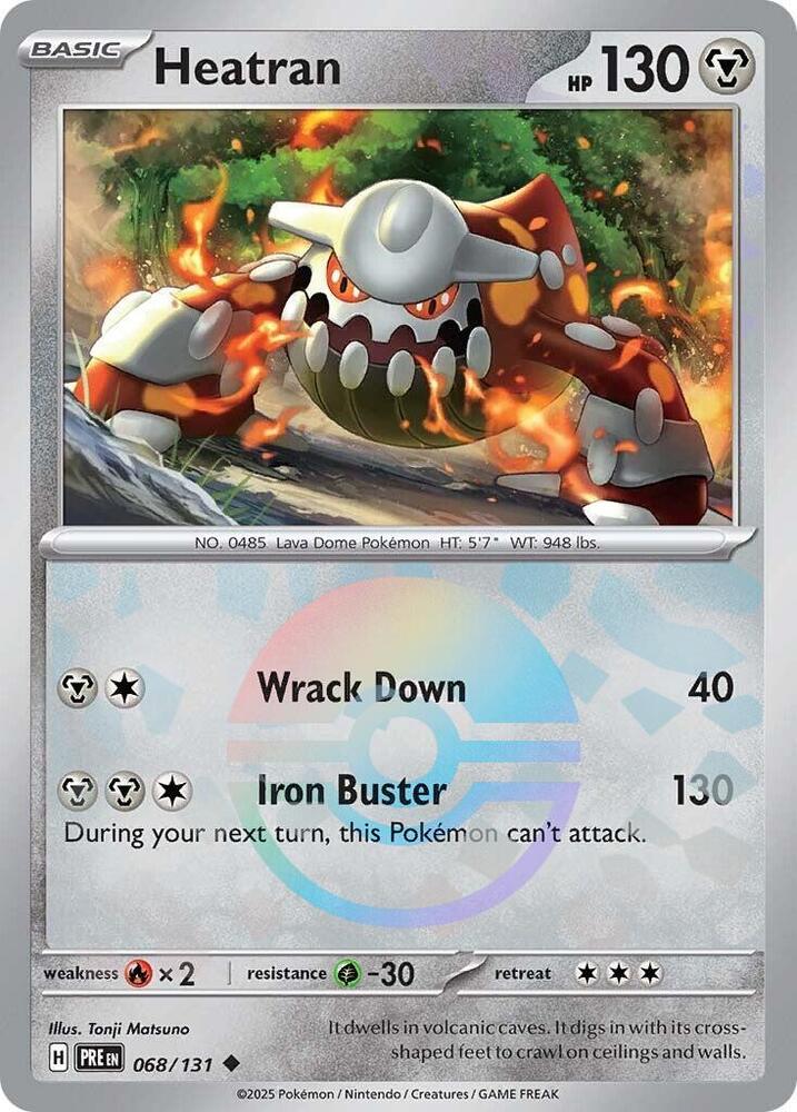 Pokemon Heatran (Poké Ball) 68/131 Prismatic Evolutions
