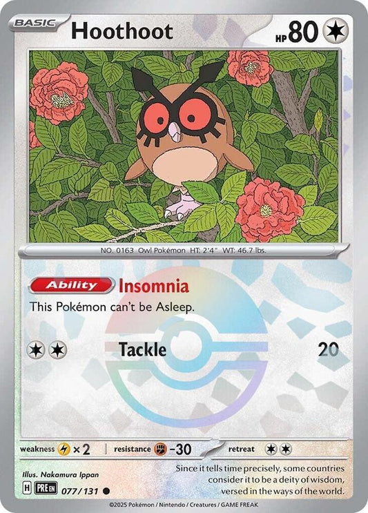 Pokemon Hoothoot (Poké Ball) 77/131 Prismatic Evolutions