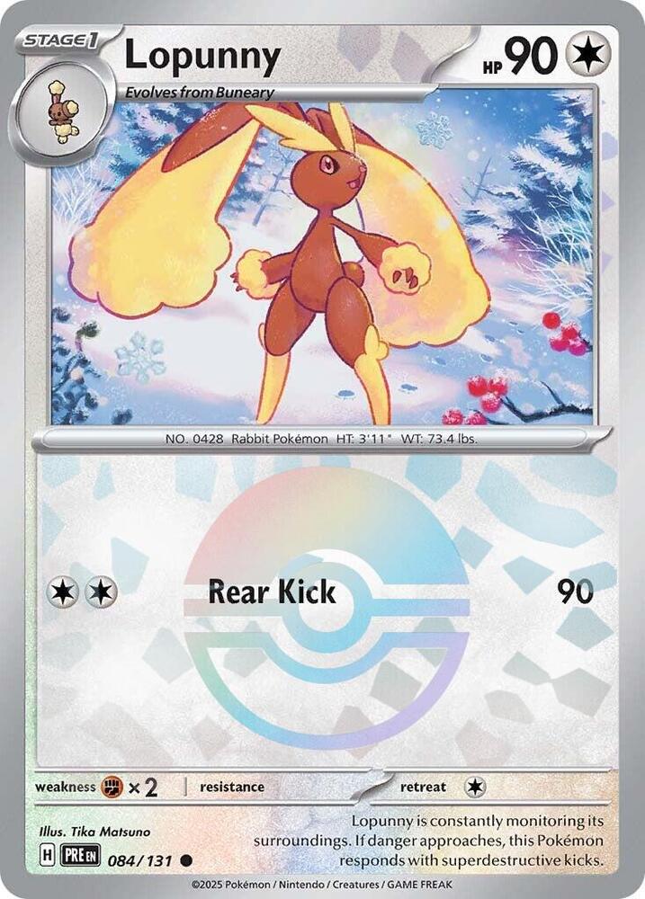 Pokemon Lopunny (Poké Ball) 84/131 Prismatic Evolutions