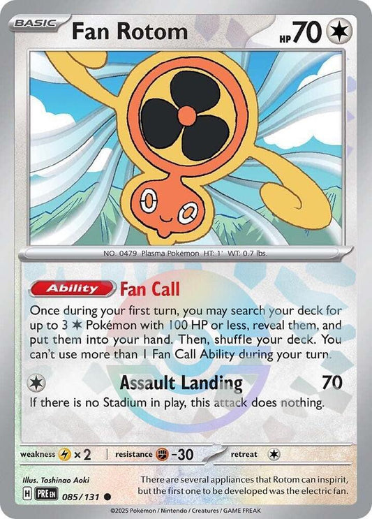 Pokemon Fan Rotom (Poké Ball) 85/131 Prismatic Evolutions