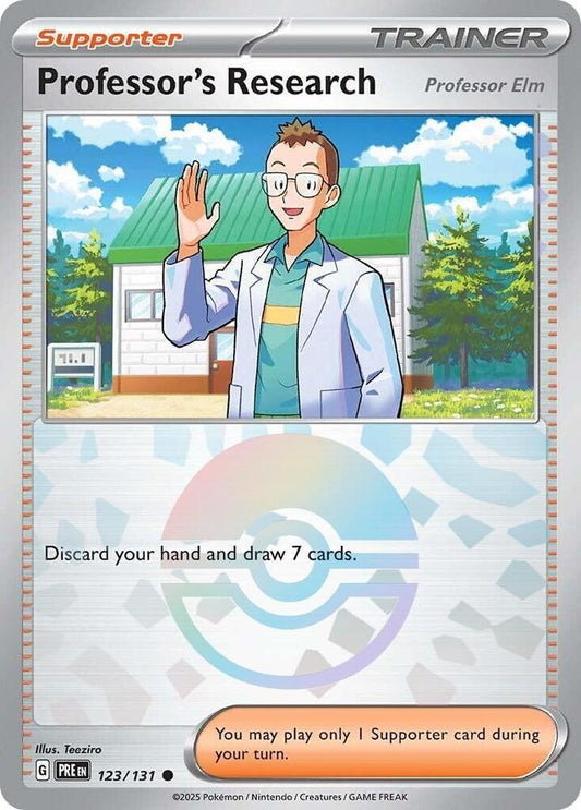 Pokemon Professor's Research Professor Elm (Poké Ball) 123/131 Prismatic Evolutions
