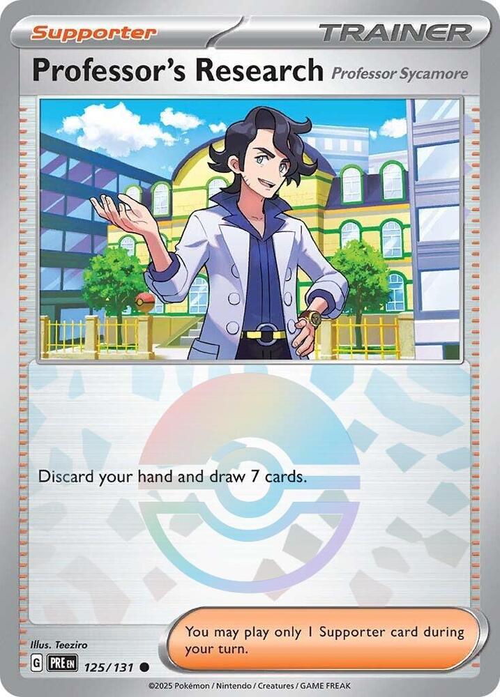 Pokemon Professor's Research Professor Sycamore (Poké Ball) 125/131 Prismatic Evolutions