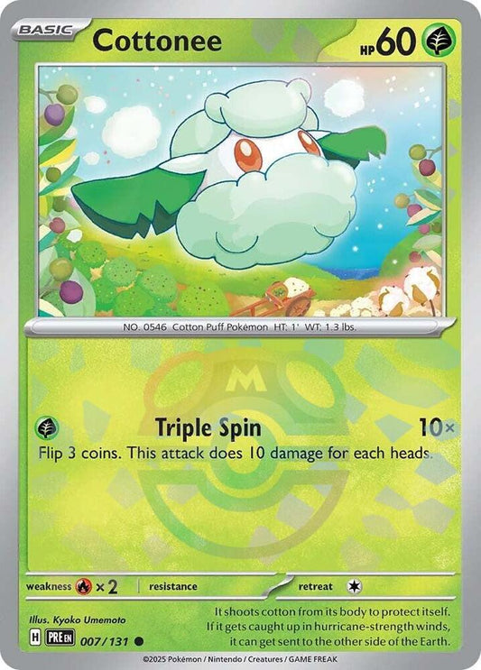 Pokemon Cottonee (Master Ball) 7/131 Prismatic Evolutions
