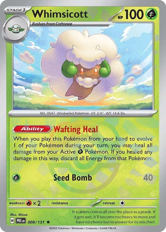 Pokemon Whimsicott (Master Ball) 8/131 Prismatic Evolutions
