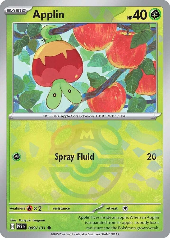 Pokemon Applin (Master Ball) 9/131 Prismatic Evolutions