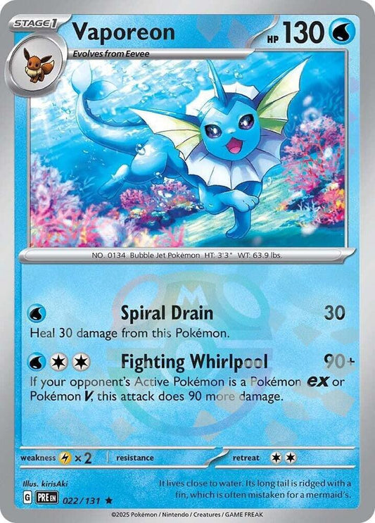 Pokemon Vaporeon (Master Ball) 22/131 Prismatic Evolutions