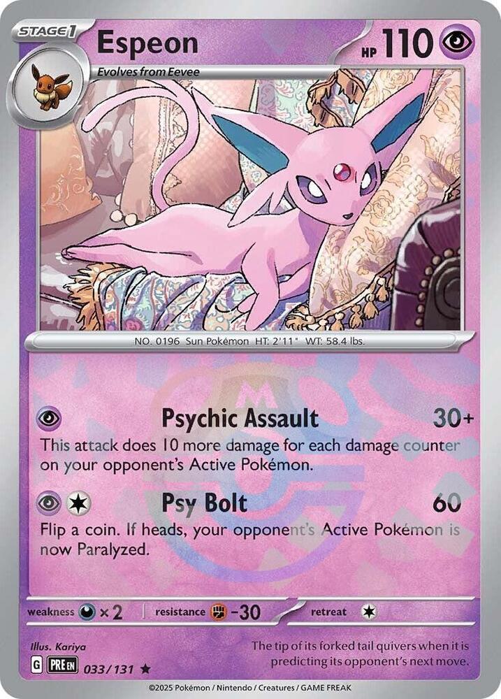 Pokemon Espeon (Master Ball) 33/131 Prismatic Evolutions