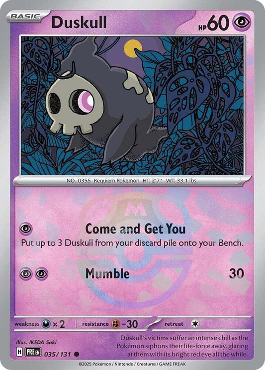 Pokemon Duskull (Master Ball) 35/131 Prismatic Evolutions