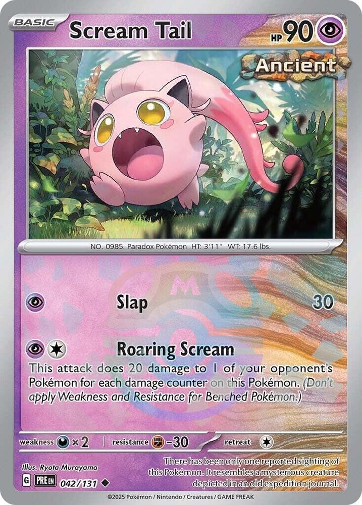 Pokemon Scream Tail (Master Ball) 42/131 Prismatic Evolutions