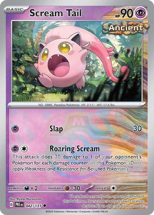 Pokemon Scream Tail (Master Ball) 42/131 Prismatic Evolutions