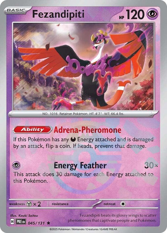 Pokemon Fezandipiti (Master Ball) 45/131 Prismatic Evolutions