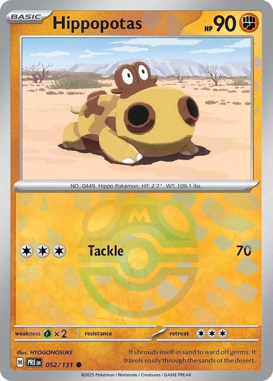 Pokemon Hippopotas (Master Ball) 52/131 Prismatic Evolutions