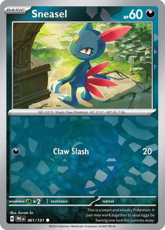 Pokemon Sneasel (Master Ball) 61/131 Prismatic Evolutions