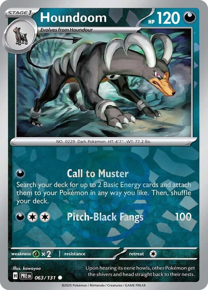 Pokemon Houndoom (Master Ball) 63/131 Prismatic Evolutions