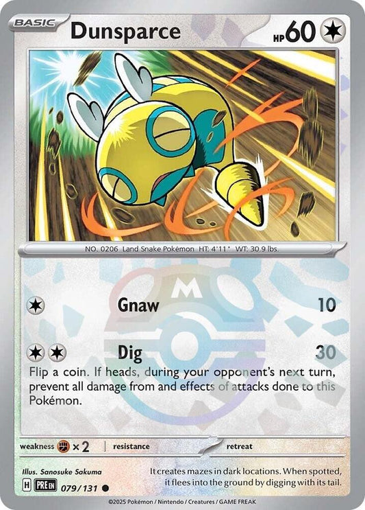 Pokemon Dunsparce (Master Ball) 79/131 Prismatic Evolutions
