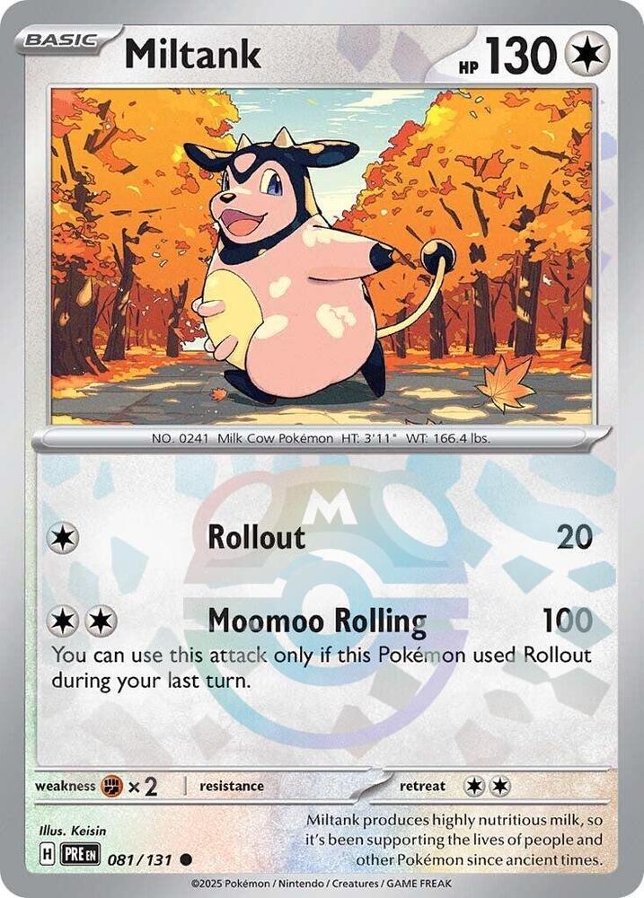 Pokemon Miltank (Master Ball) 81/131 Prismatic Evolutions