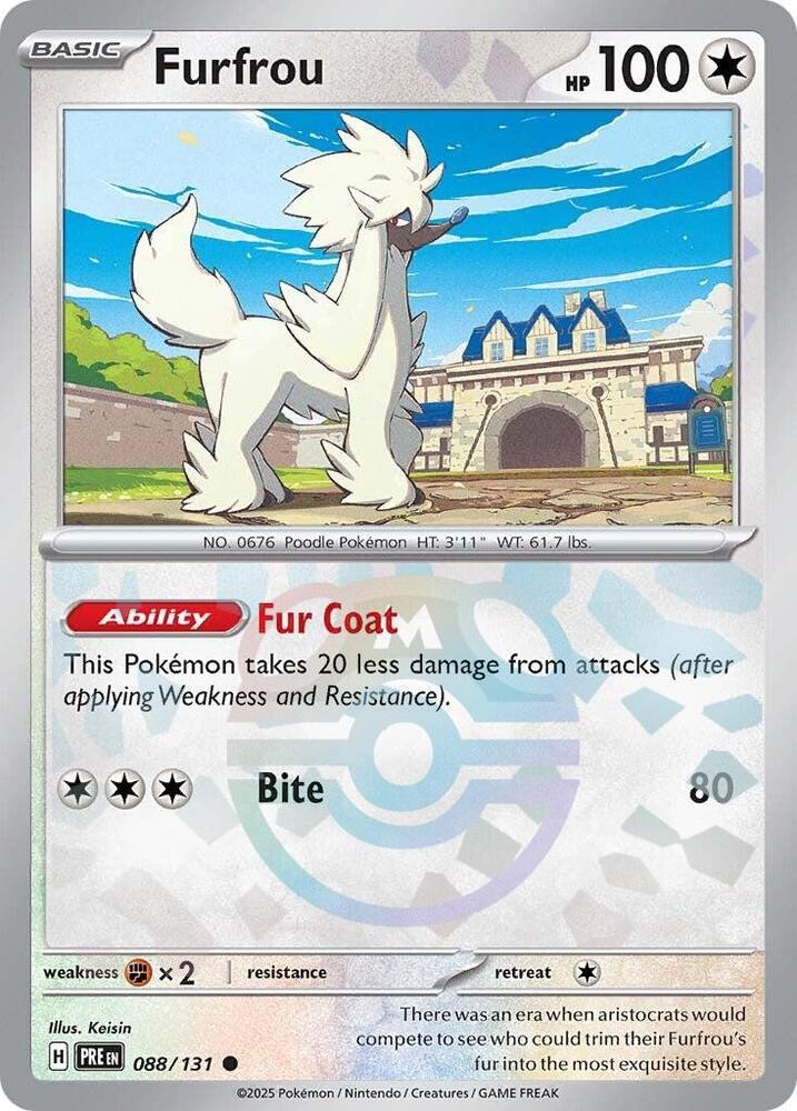 Pokemon Furfrou (Master Ball) 88/131 Prismatic Evolutions
