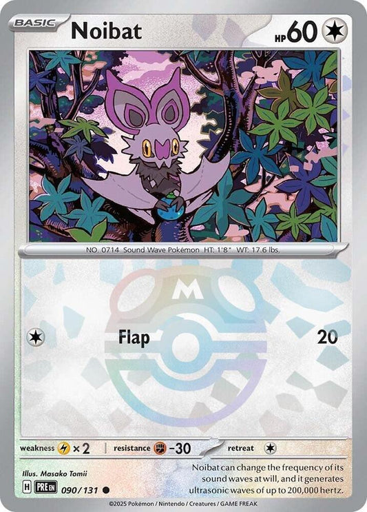 Pokemon Noibat (Master Ball) 90/131 Prismatic Evolutions