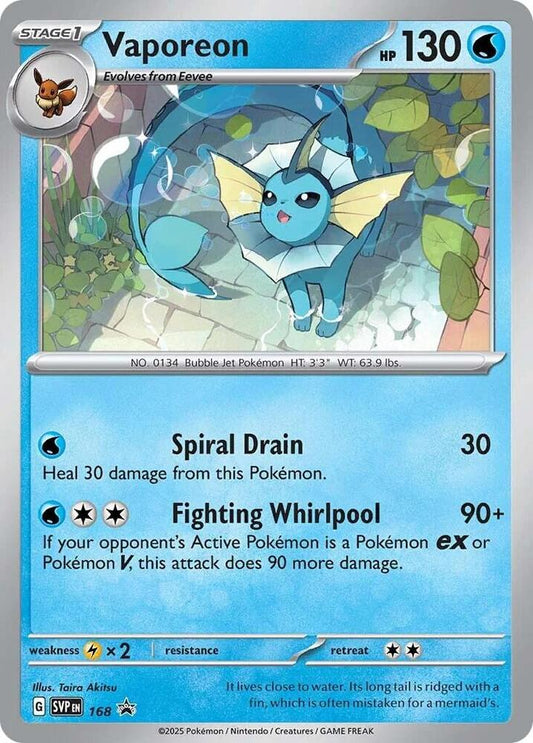 Pokemon Vaporeon 168 SVP Black Star Promos