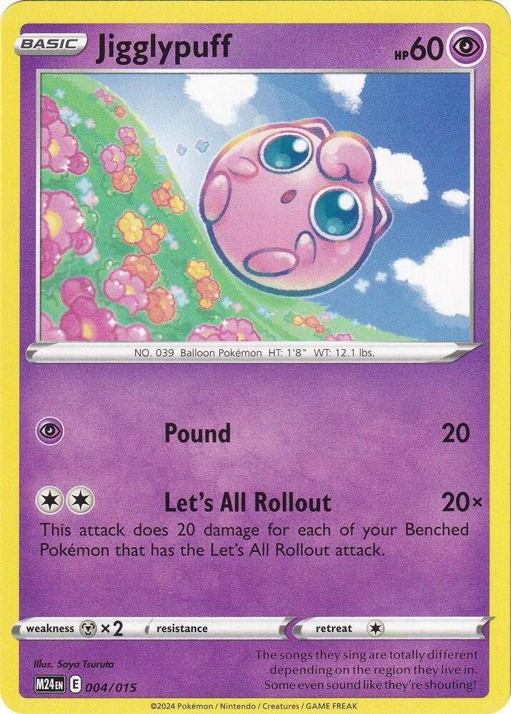 Pokemon Jigglypuff 4/15 McDonald's Collection 2024